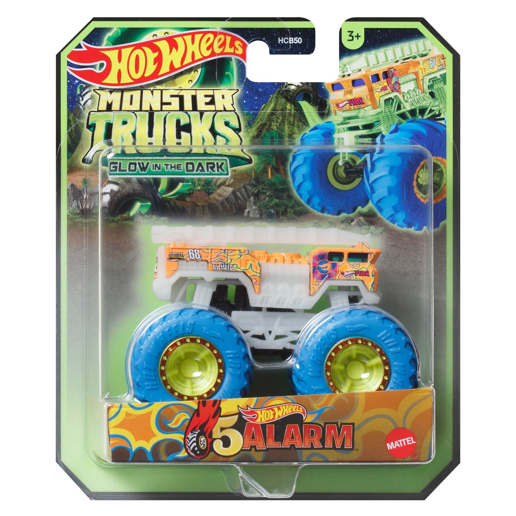 Mattel Hot Wheels Glow In The Dark Monster Trucks