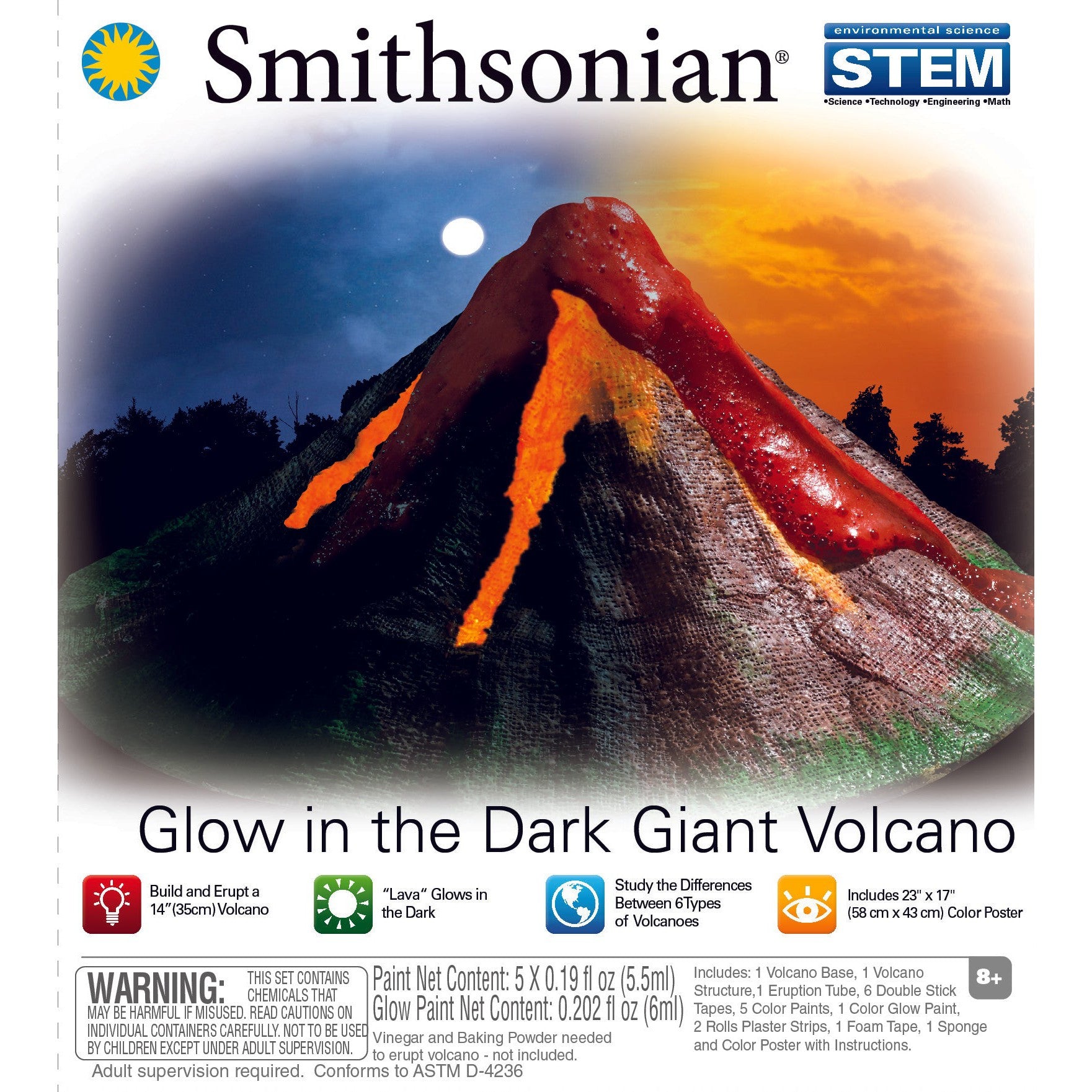 Smithsonian Glow in the Dark Giant Volcano