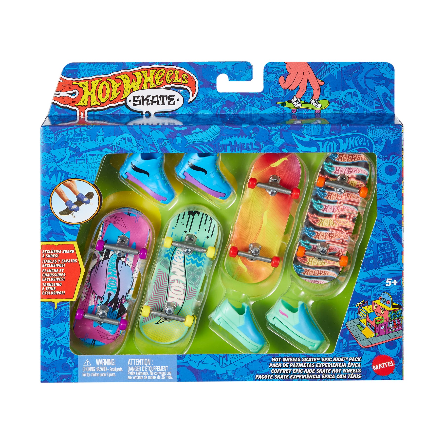 Mattel Hot Wheels Skateboard & Shoe Pack